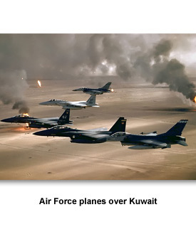 Going to War 01 Air Force planes over Kuwait