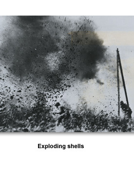 WWII Fighting 01 Exploding shells
