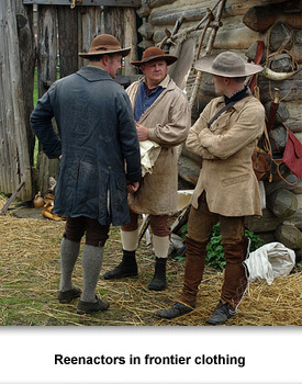 What They Brought 01 Reenactors in frontier clothing
