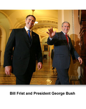 National Leaders 02 Frist and Bush