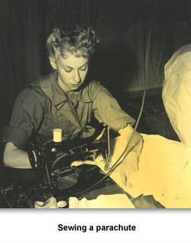 WWII Women Woeking 02 Sewing Parachute