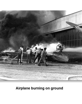 WWII War Begins 03 Airplane burning