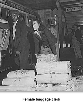 WWII Women Woeking 03 Female Baggage Clerk