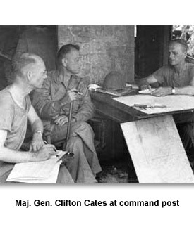 WWII TN Who Fought 03 Maj. Gen. Clifton Cates at command post