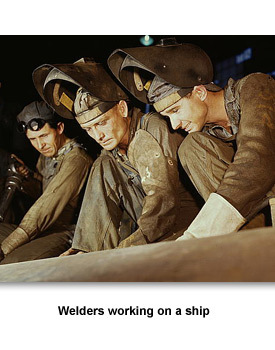 WWII War Industry 03 Ship Welders