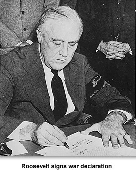 WWII War Begins 05 Roosevelt signs