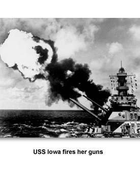 WWII War at Sea 07 USS Iowa fires