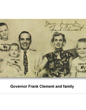 CRAA Governor Frank Clement and family